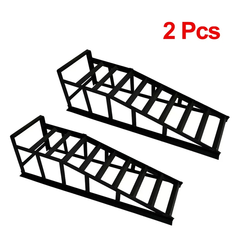 2pcs Economic 2t Car Washing Ramps Auto Oil Changer Bracket Maintenance Chassis Elevation Bracket Car Maintenance Climbing Tools