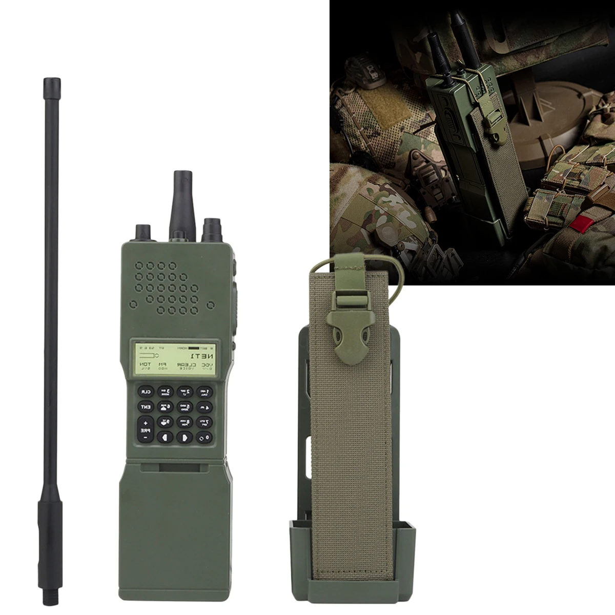 Radio Walkie-talkie Simulation Model, Tactical Radio Model Hunting Airsoft Cosplay Dummy Decoration MOLLE Vest Accessories