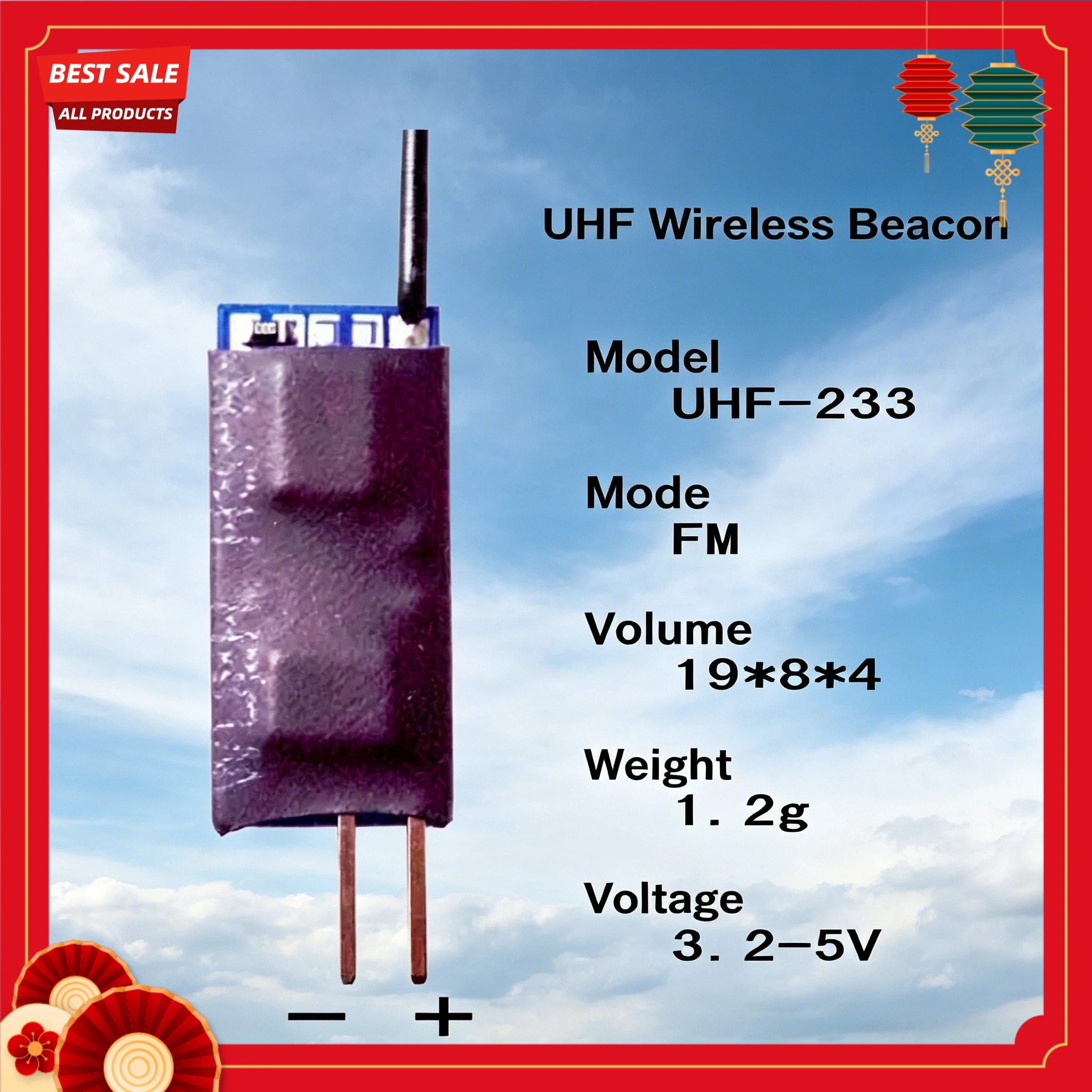 2026 Hot Sale UHF233 Amateur Radio Direction Finding Beacon Signal Source Module for Radio Equipment