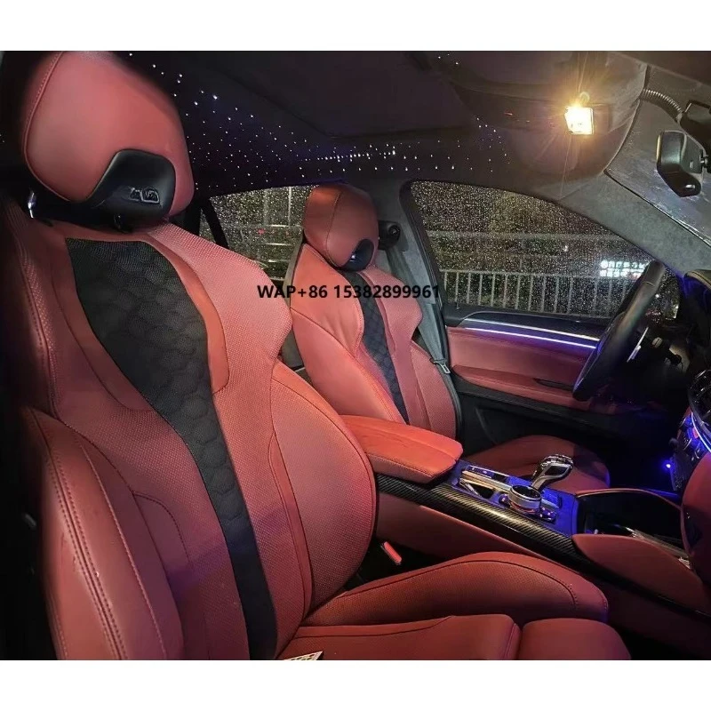 F30 F80 F10 M3 M5 X1 X3 X5 X6 Upgraded Custom Leather Cover and Sponge Seat Sports Racing Bucket Seat