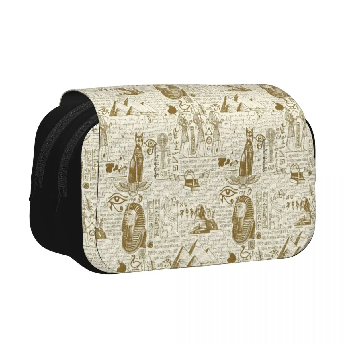 

Ancient Egypt God Horus And Anubis Egyptian Pharaoh Pencil Cases Pen Holder Hard Shell Leather Large Capacity Pen Box Pencil