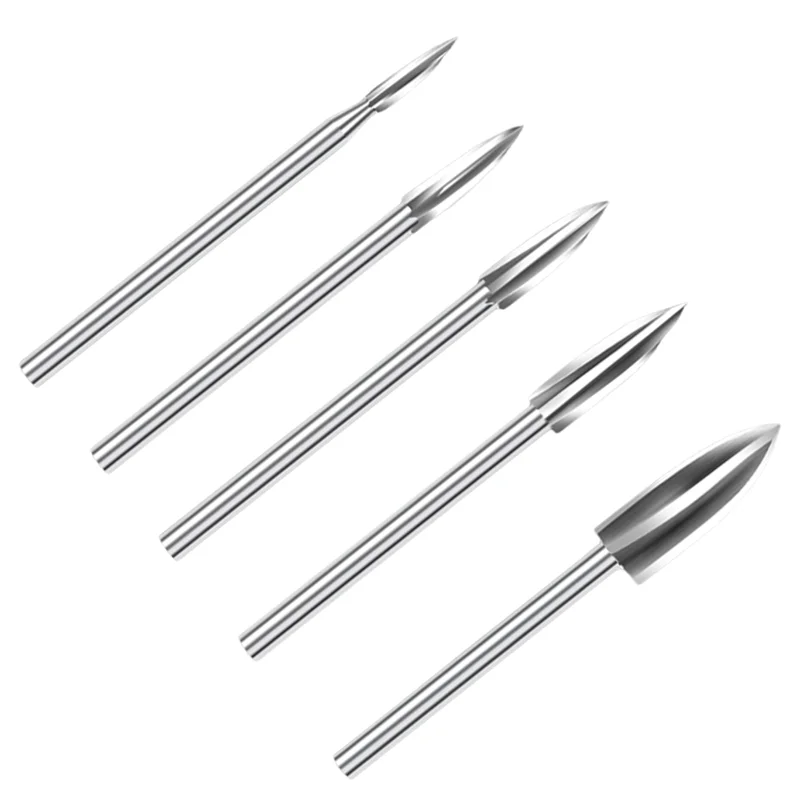 THIVN-Engraving Drill Bit Set Three-Edged Sharp Knife Bur Removal Precision Carving Woodworking Grinding Andtrimming Carving Too