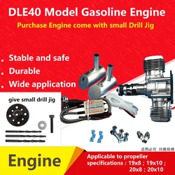 DLE New Original DLE 40CC Petrol Engine Twin Cylinder DLE40 for RC Airplane Side Exhaust Natural Wind Cold Hand Start