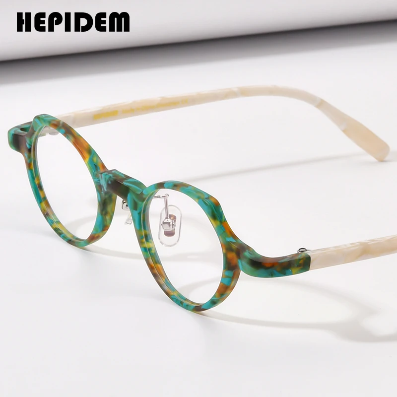 

HEPIDEM Matte Acetate Glasses Frame Women 2023 New Cat Eye Eyeglasses Colorful Spectacles Eyewear H9280