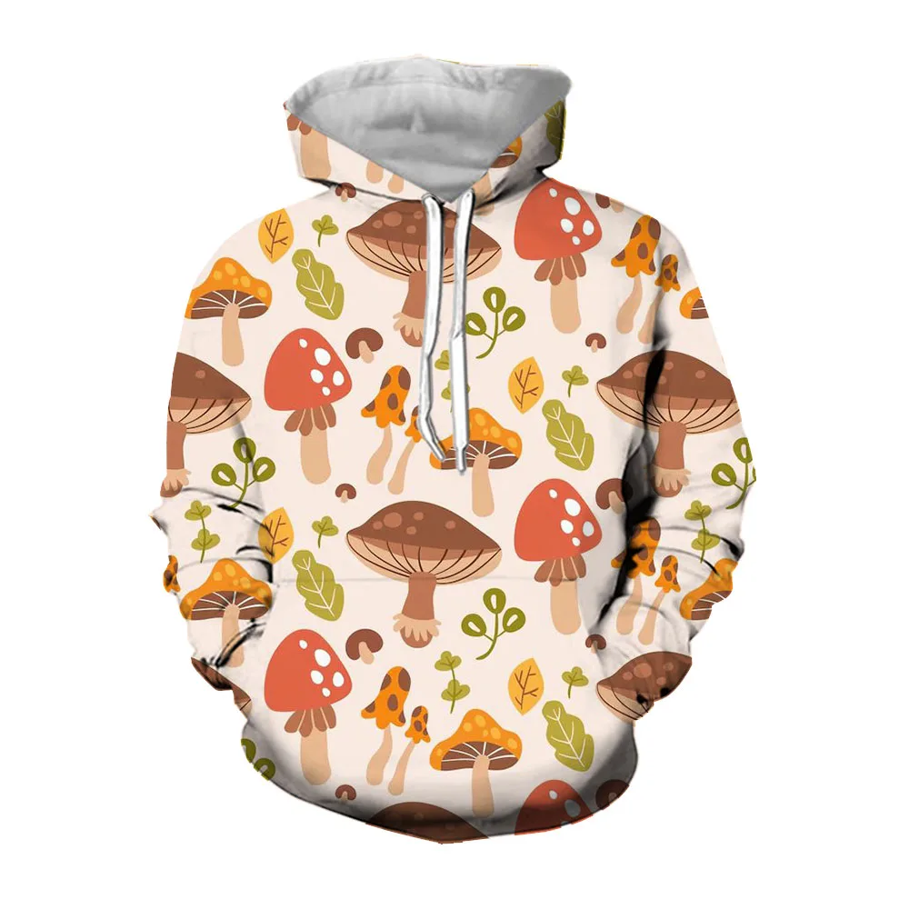 

Jumeast 3D Mushroom Plant Flower Printed Men Streetwear Hoodies Cottagecore Long Sleeve Hoody Autumn Vintage Tops 90s Aesthetic