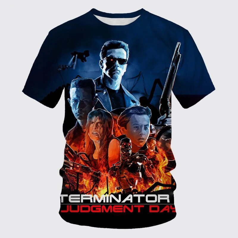 New Terminator T-Shirts 3D Print Streetwear Men Women Casual Fashion Oversized Short Sleeve T Shirt Kids Tees Tops Man Clothing