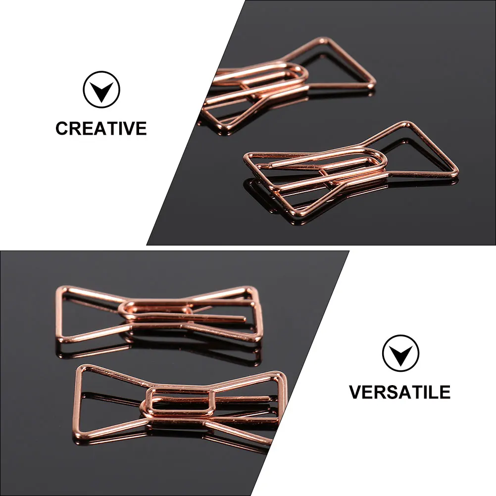 

Creative Paper Clips Heart Shaped Rose Gold Metal Office Supplies School Stationery Book Markers Document Organizer Study