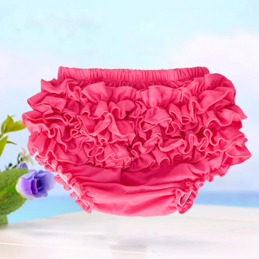 

1 Piece Baby Girl Short Tights Cotton Blend Fabric Stretchy Comfortable Fit Adorable Back Lace Trim for Everyday Use Rose Pink M