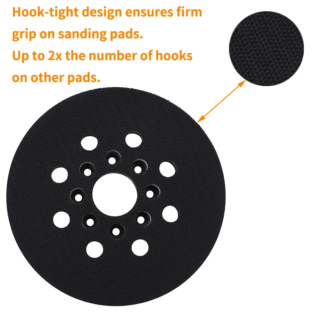 Imagem -05 - Lixadeira Orbital Gancho e Loop Backing Pad para Bosch Almofada de Lixamento Aleatória Rs034 Rs035 125 mm Hole 1pc