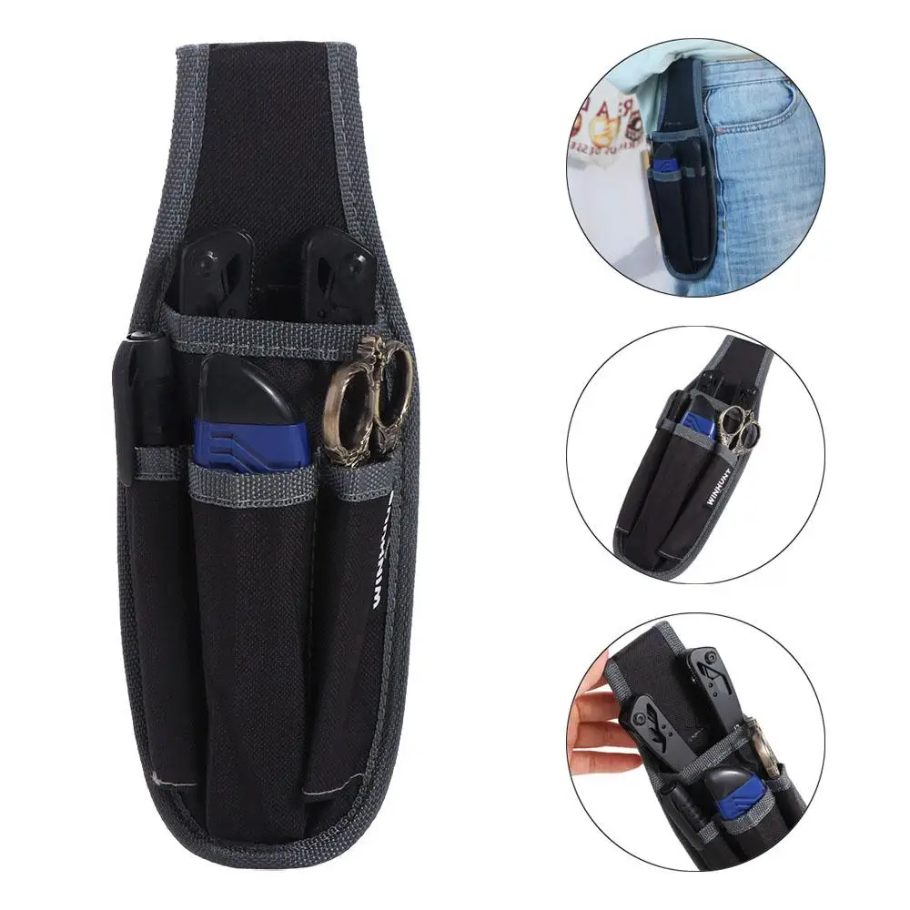 Wear-resistant Tool Waist Bag Oxford Cloth Thickened Tool Belt Hanging Bag Multilayer Storage Electrician Tool Bag