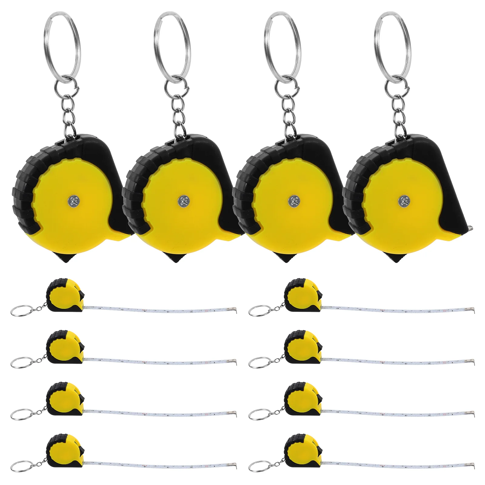 

12 Pcs Tape Measure Keychain Measuring Retractable Small Measurement Mini Bulk Metric