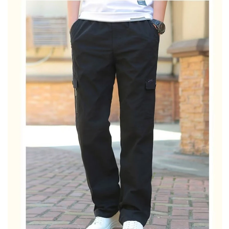 

Spring and autumn fashion outdoor sports pants loose casual pants Student tide brand all straight leg cargo pants