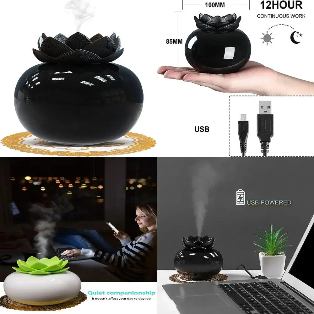 

Umidificadores De Ar 200ml Cute Flower Essential Oil Diffuser Decorative Aromatherapy Car USB Mini Air Humidifier Spa