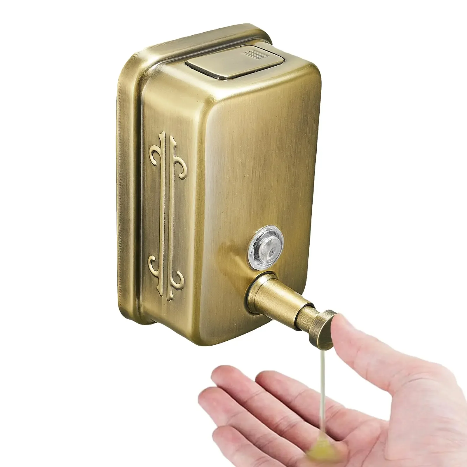 

Commercial Soap Dispenser Wall Mount Stainless Steel Soap Dispenser for Hotels Restaurants Bathroom and Home 500ml/17oz