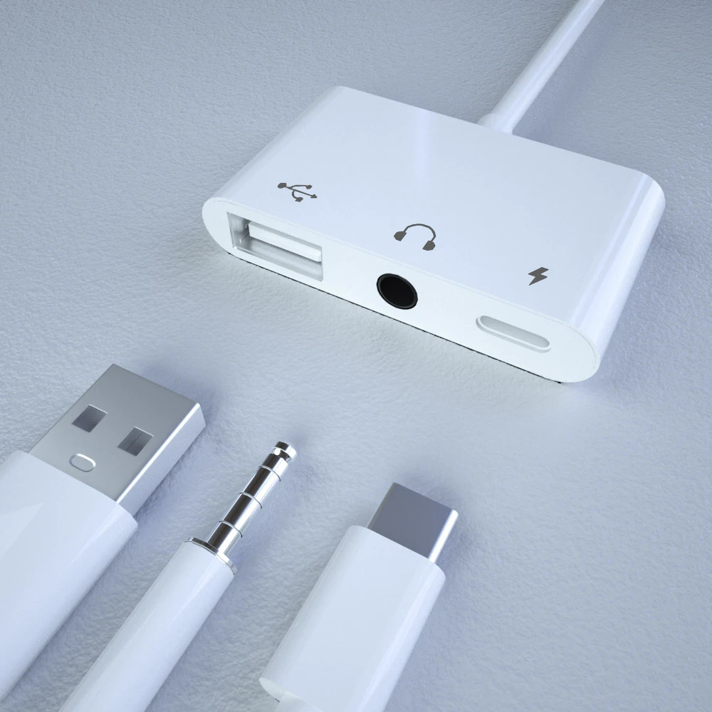 Rodzaj USB C do RJ45 Adapter sieci Lan Ethernet/kabel przewód iPad USB C OTG 3.5mm Aux Adapter Audio/czytnik kart/złącze wsparcie PD 60W