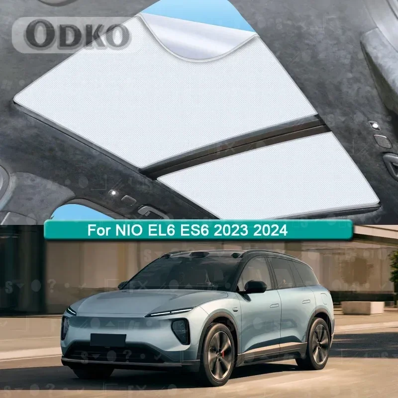 

Roof Sunshade For NIO EL6 ES6 2023 2024 Car Electrostatic Adsorption Sunroof Sunshade Skylight Blind Shading Sticker Accessory