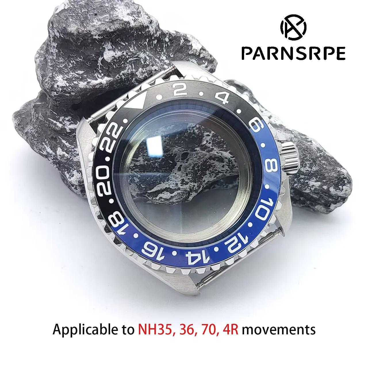 

41MM Stainless Steel 50M Waterproof Watch Case Sapphire Glass Transparent Back 28.5mm Dial For NH35 NH36 NH70 4R Movement