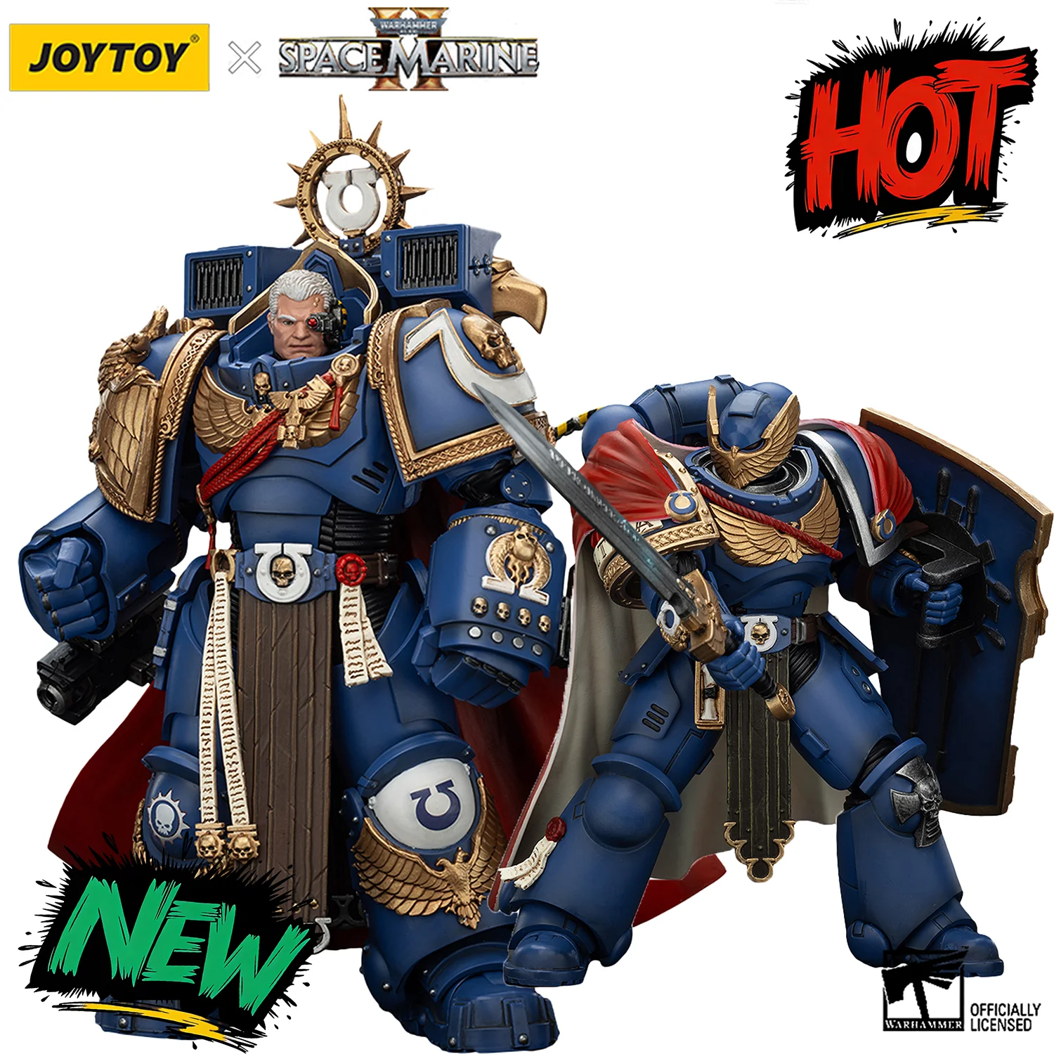 

Фигурка JOYTOY Warhammer 40k: Ультрамарин Марнеус Калгар, Викторица, Гвардия Чести. Коллекционная аниме-фигурка с подвижными суставами.