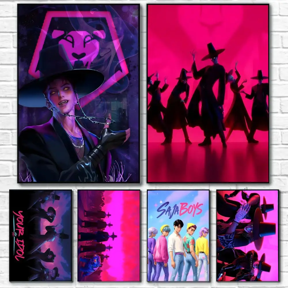 S-saja Anime B-boys Poster Home Living Bed Room Bar Hallway Sticky Wall Art Printing Aesthetic Decor