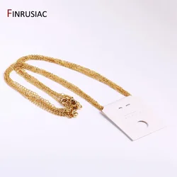 14K/18K Gold Plated Brass 46.5cm Length 1.3mm Chain For Necklace Making DIY Jewelry Making Chain Accessories Wholesale