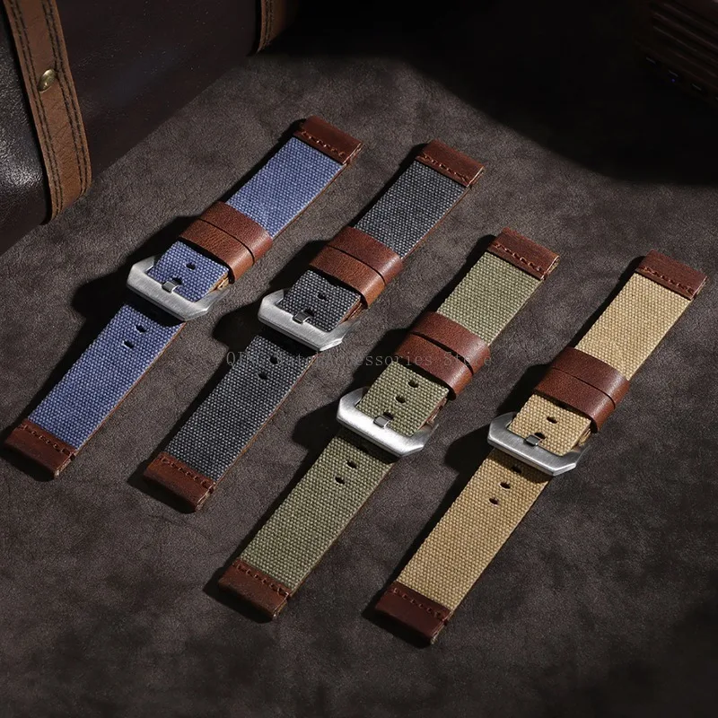 العالمي النايلون حزام من الجلد قماش النايلون حزام الساعات لهواوي GT 3/4/5 الرجال النساء معصمه Smartwatch أساور حزام الإكسسوار #1