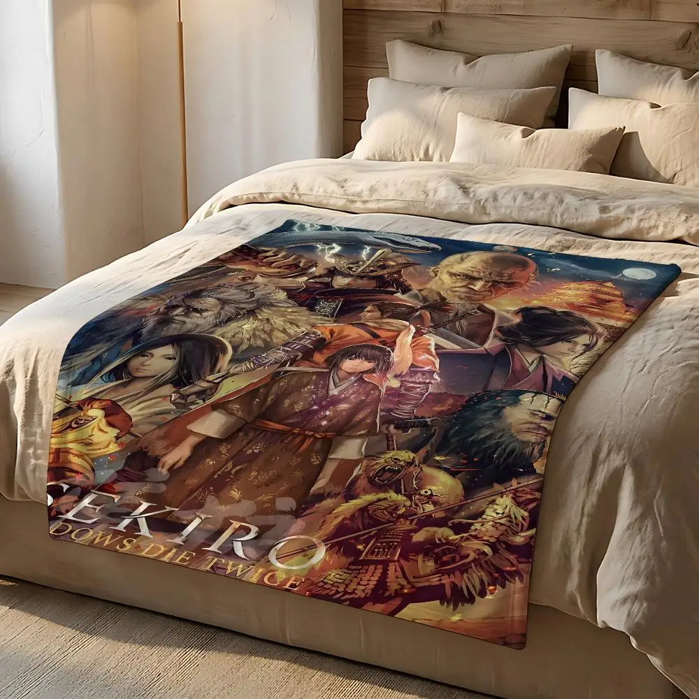 Video Game Sekiro Shadows Die Twice Throw Short Plush Throw Blanket Soft Skin-Friendly Multi-Scene Home Office