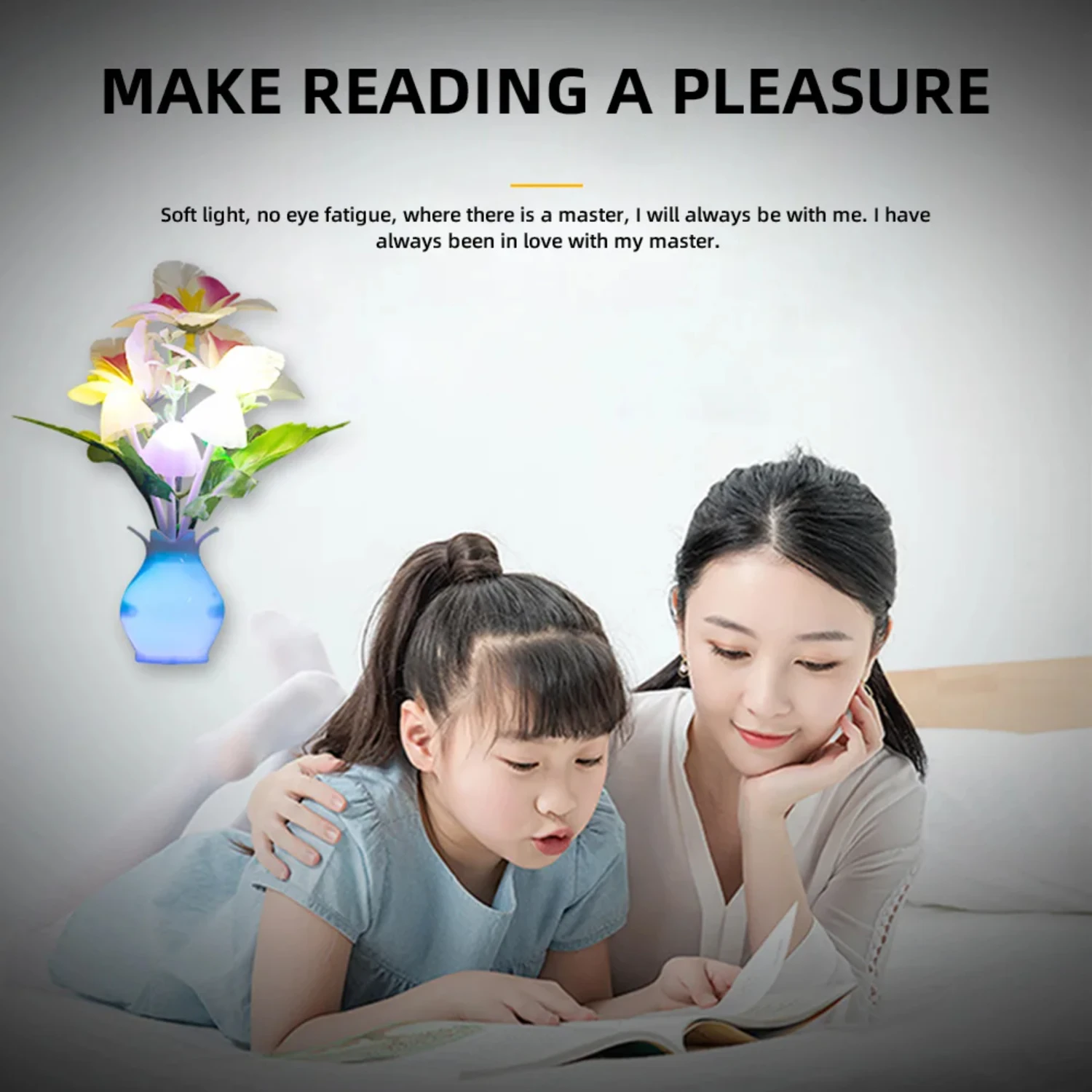 Colorful and Vibrant Smart LED Night Light with Luminous Glow, Creating a Relaxing Atmosphere, Stylish Vase Design for Creative 