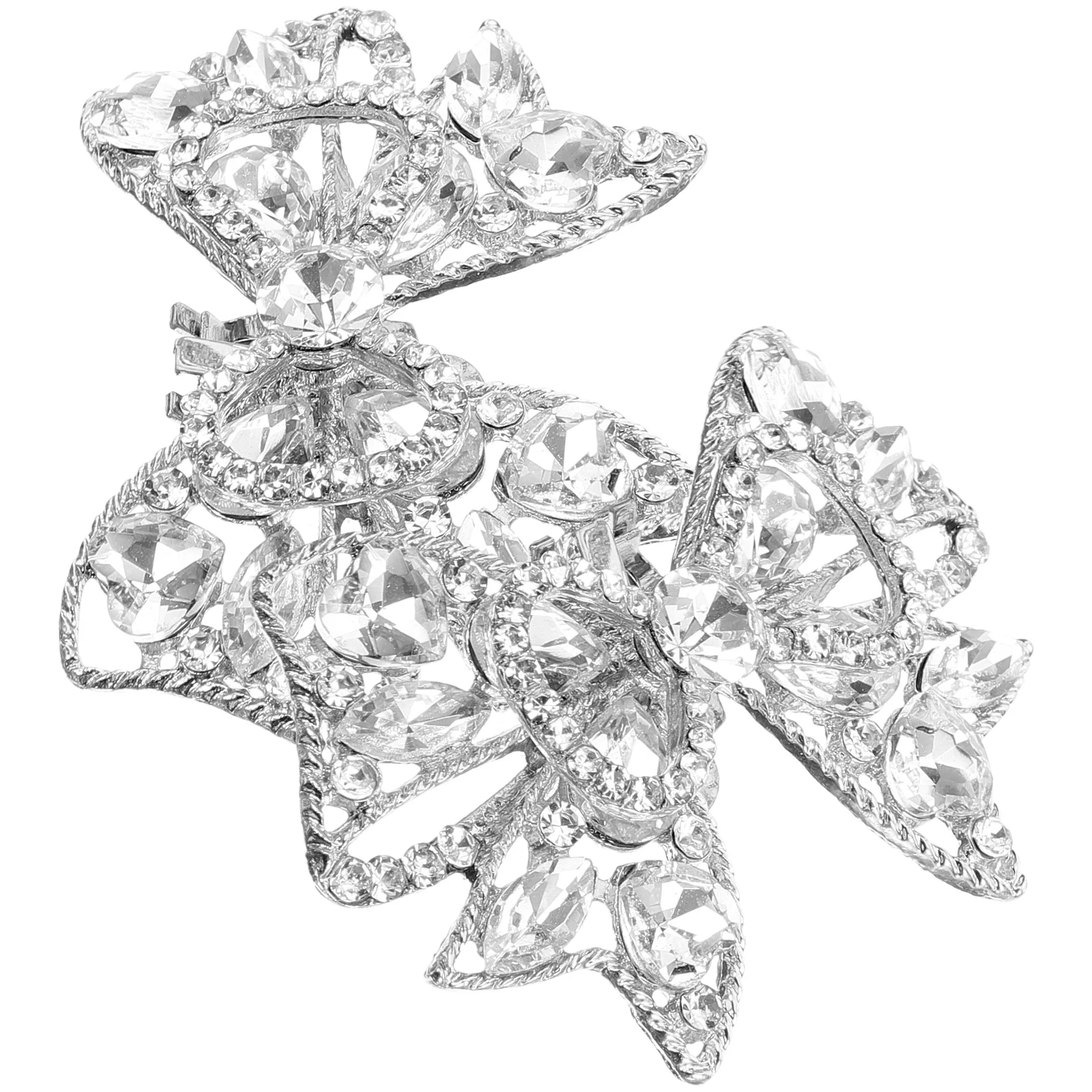 

Rhinestone Bow Decorations Women Silver M782 Shoe Charms Wedding Shoe Clips Ornaments Party Accessories Storage