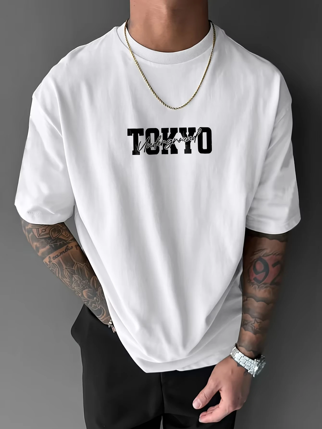 Men's Short-sleeved T-shirt, Printed with Racing Cars English Graphics Fit Fashionable Casual Round Neck Top 2026 New Summer