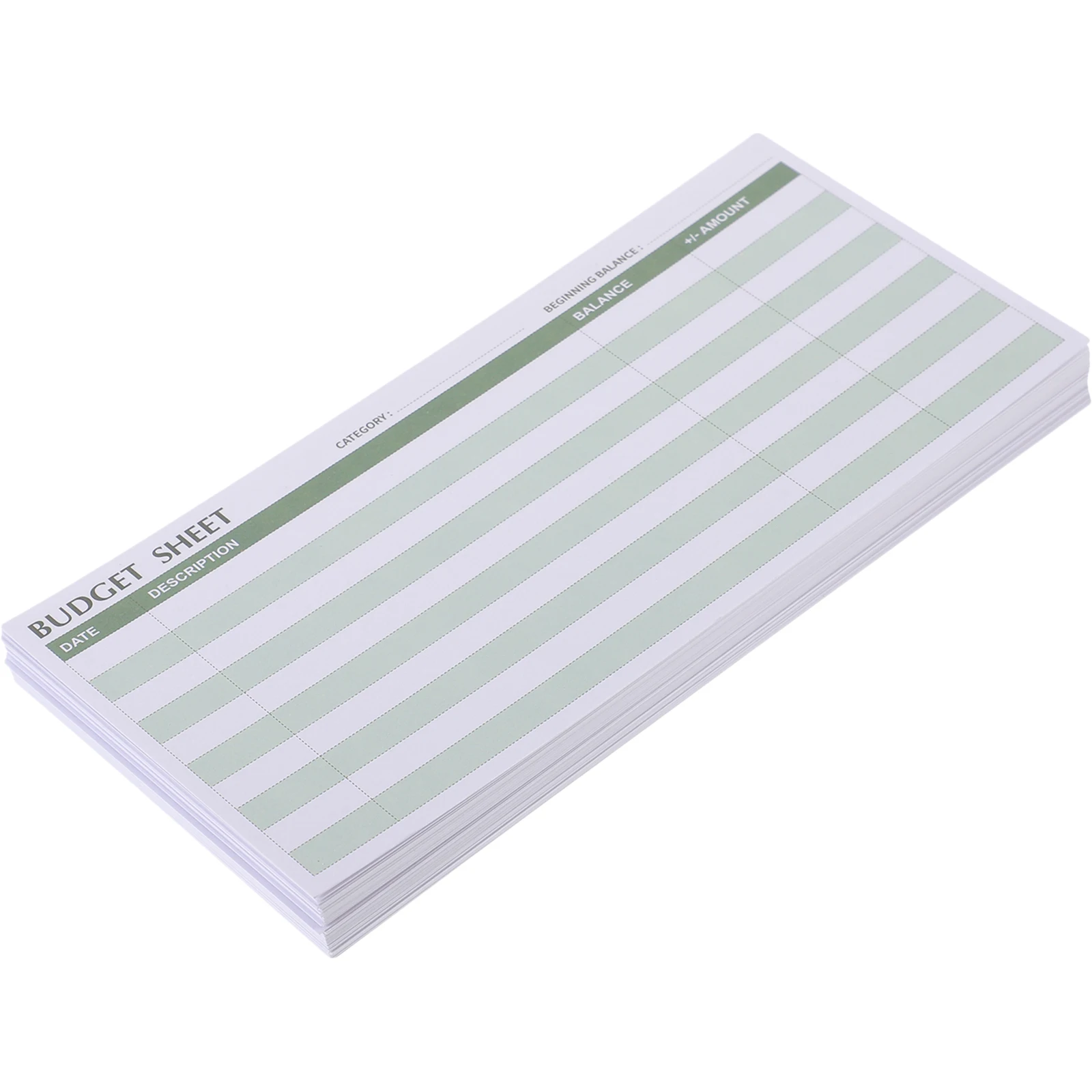 

50pcs Sheets Cash Budget Sheets Replacements Daily Expense Tracker Portable Budget Planner Insert Paper For Home Office Travel