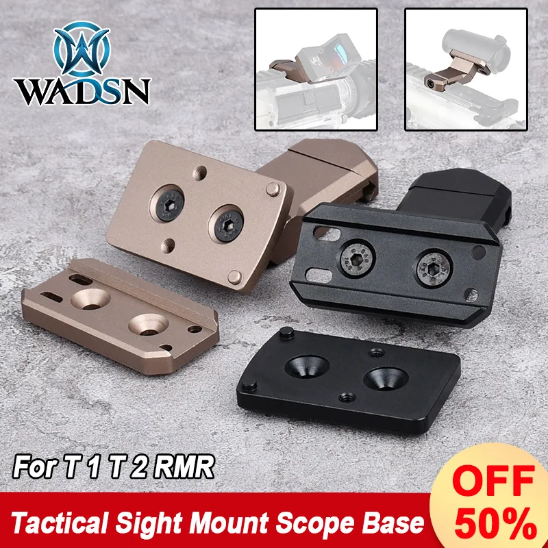 Tactical Airsoft Offset Optic Sight Mount For T 1 T 2 RMR 45 Degrees Scope Base Fit 20mm Rail Metal Accessories