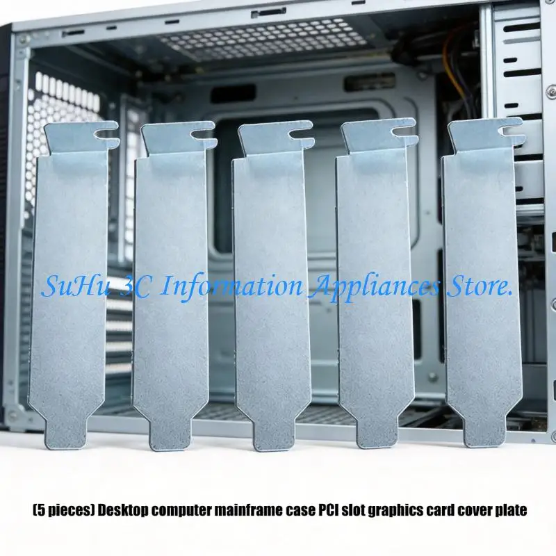  Metal Opening Cover Plates 5 Pack for Computer Case Desktop Rear Panel Repair
