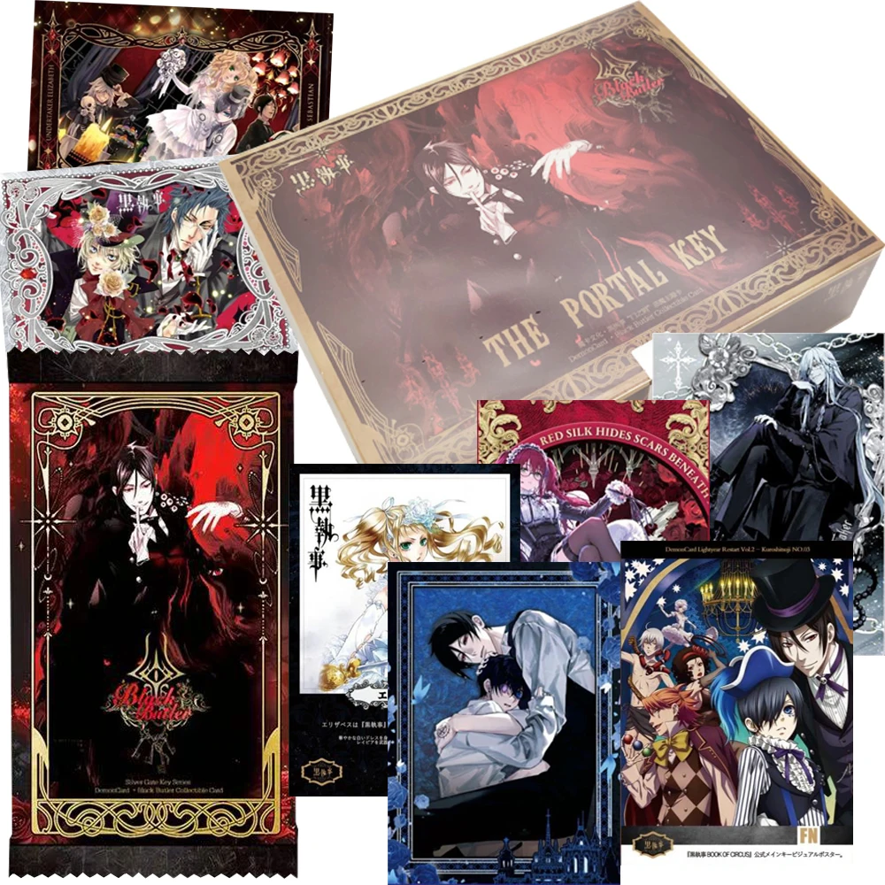 Black Butler Collection Cards Fantasy Reasoning Anime Charming and Handsome Character Exquisite Theme Precious Cards Xmas Gifts