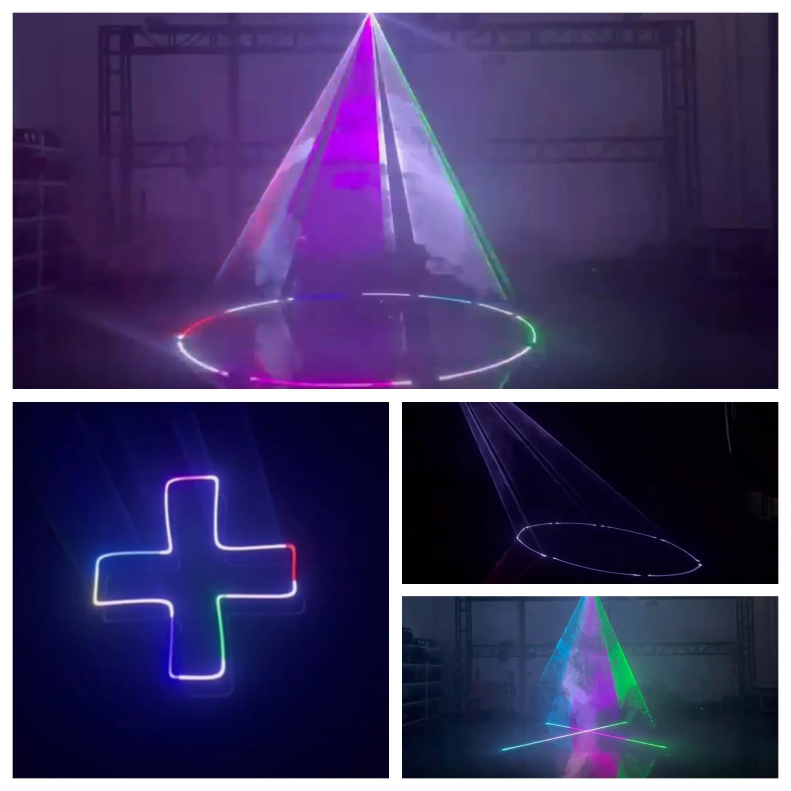 10 W Vollfarb-Animationslaserlicht DMX512 30 K Scan TTL/Analogmodulation für Logo Text Grafik Bühne DJ Bar Disco Party Event