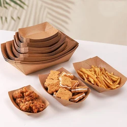 10/50/100pcs Disposable Wood Serving Boats Plates Trays Disposable Sushi Wood Boat Natural Pine Wood Serving Boat Party Supplies