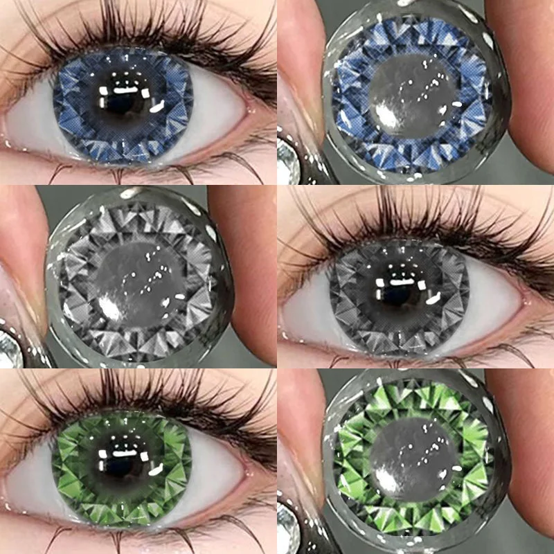 Lentes de Contato Cosméticas de Luxo JeweLens 2pcs Diamond para Festas e Baladas