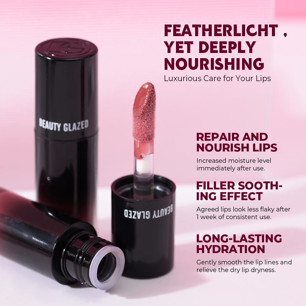 2 Pçs/set Delineador Labial Suave E Conjunto de Óleo Labial Nutritivo, Nutritivo À Prova D' Água, Hidratante de Longa Duração