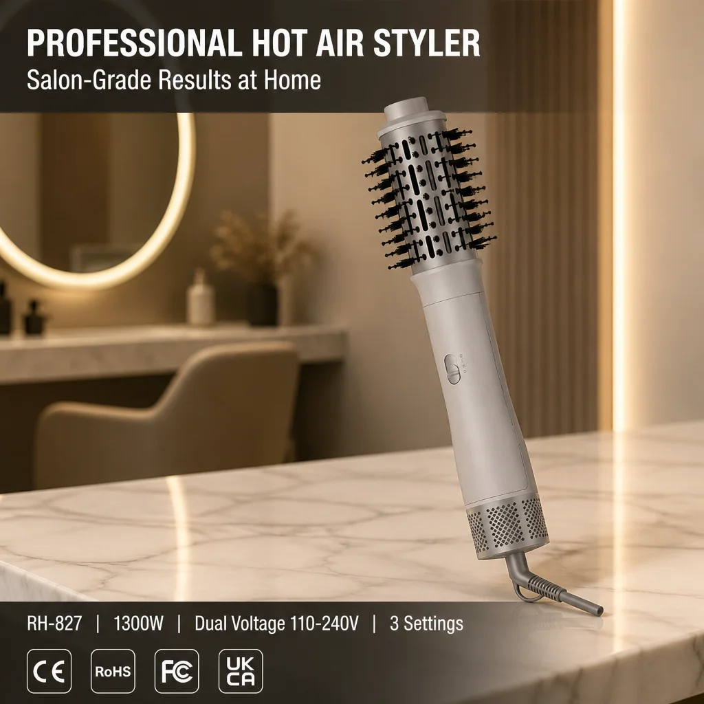 Hair Dryer Brush 2 in 1 Straightening and Curling Styler  220 240V EU Plug Wholesale Factory