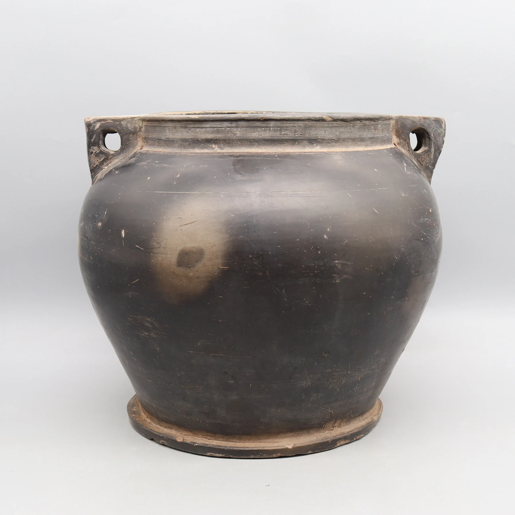Old Grey Pot, Black Pottery, Antique Pot, Flower Vase, Home Decoration