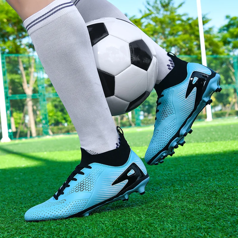 High Top Football Shoes Men Soccer Cleats Anti Slip Damping Sneakers Soccer Shoes Training Artificial Turf Football Boots