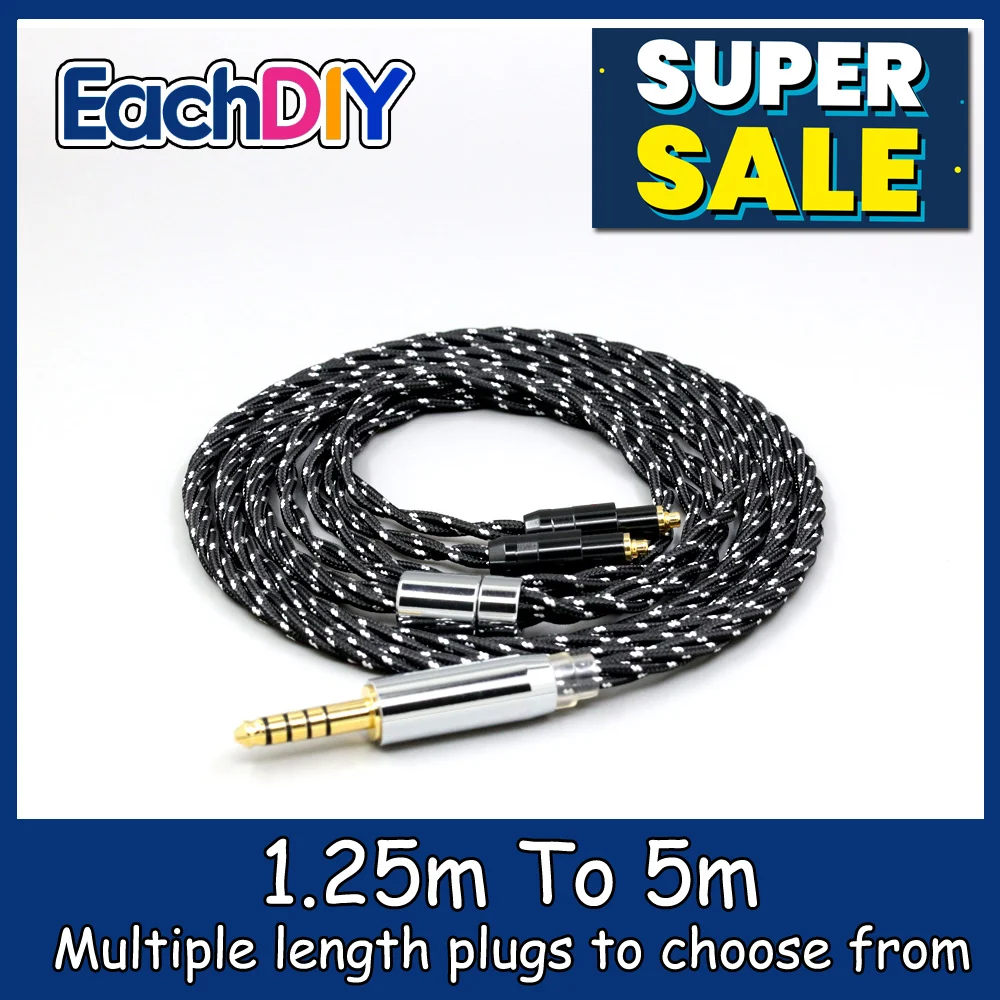 

OCC Mixed OFC Twisting Nylon Earphone Cable For Shure SRH1540 SRH1840 SRH1440 Headphone LN008718