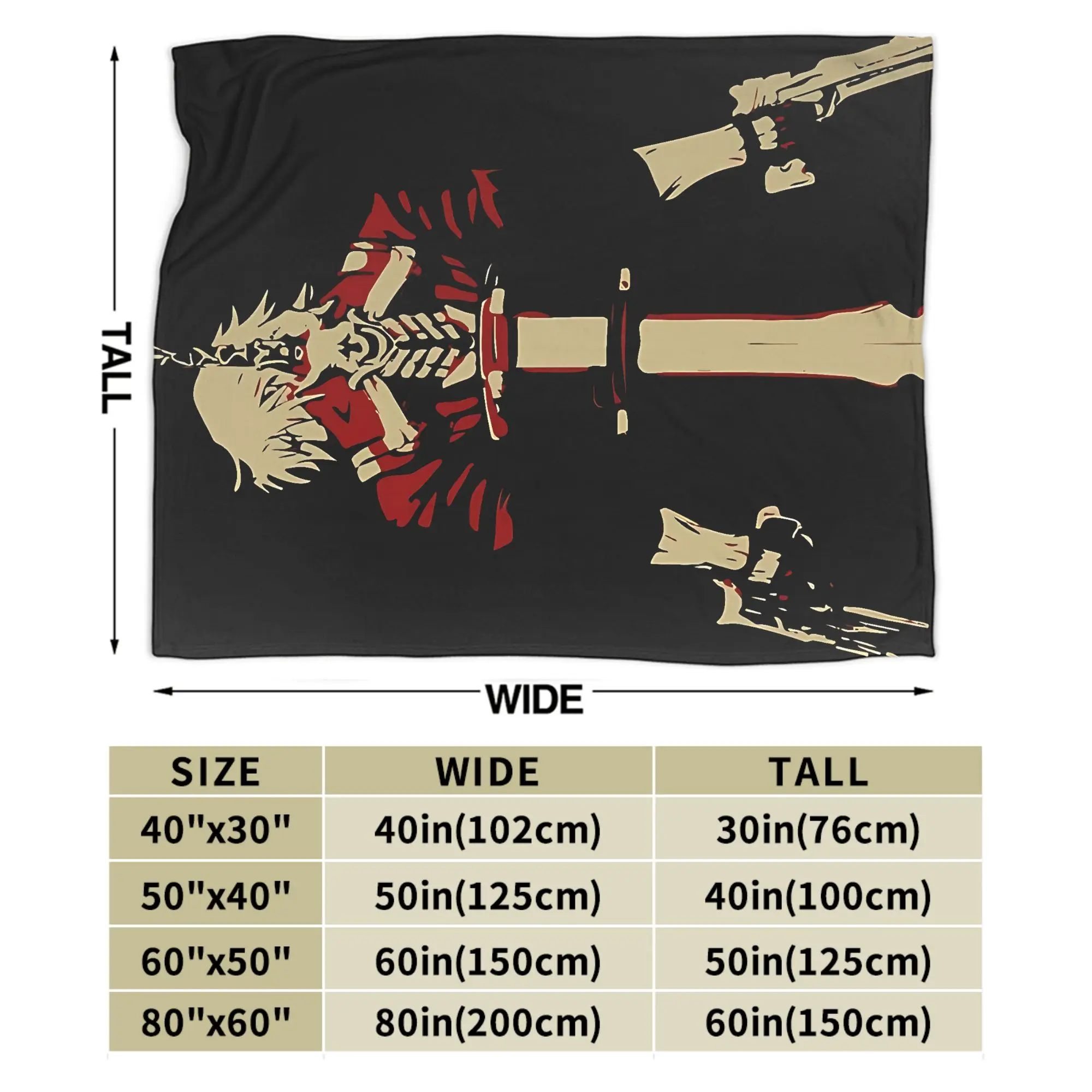 Devil May Cry 5 Dante Blankets  Warm Pattern Plush Throw Blanket For Couch Bed Travel Office Flannel Bedspread Bed Cover