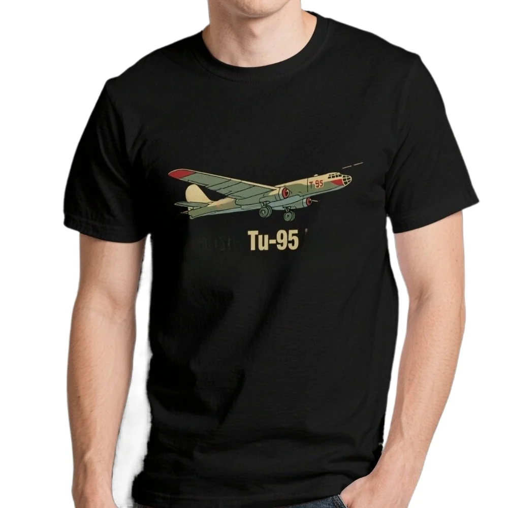 

Russia Tu-95 Bear, Soviet Union Bomber Airplane Men's T Shirt Short Sleeve Casual 100% Cotton Men T Shirt
