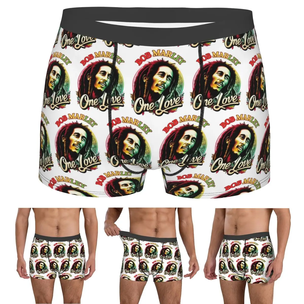 

Boxer Underpants Shorts Jamaica Reggae Rock Bob Marley Panties Male Soft Underwear for Homme Man Boyfriend Gift