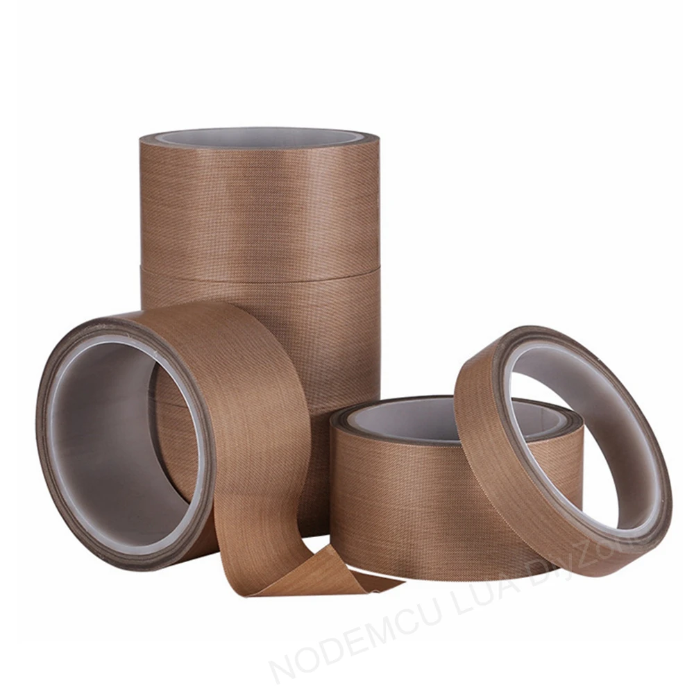10M 0.13/0.18mm PTFE Tape 300 Degree High Temperature Resistance Adhesive Tapes Cloth Heat Insulation Sealing Machine Sticker