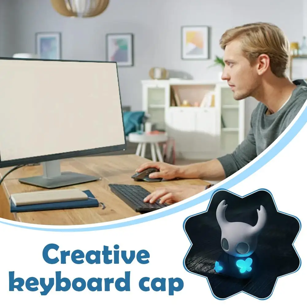 

Hollow Knight Game Character Figurine Series Esc light transmission Keycaps Cute Personalized Resin Fashion High End Boys Gifts