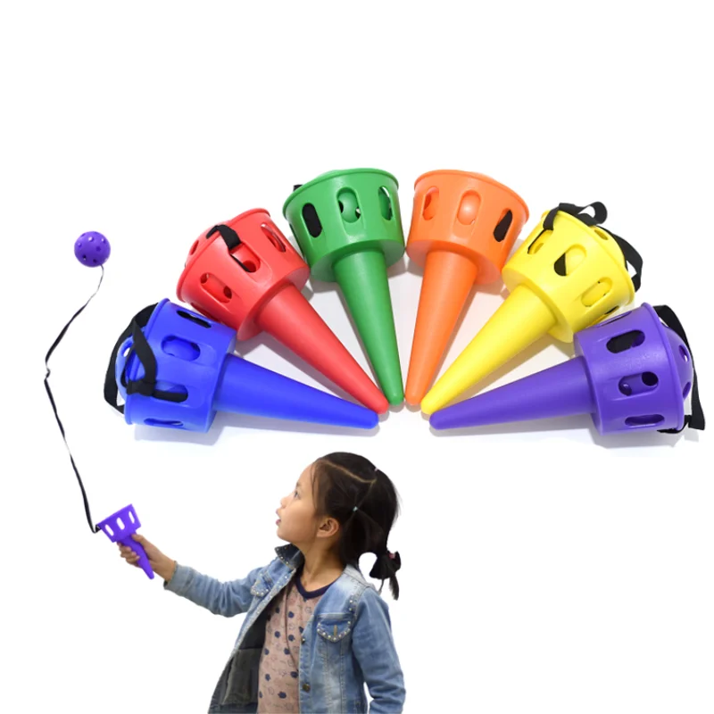Throwing Catching Game Set - Receiving Ball Sensor Trainer Outdoor Toy for Children's Hand Eye Coordination Training