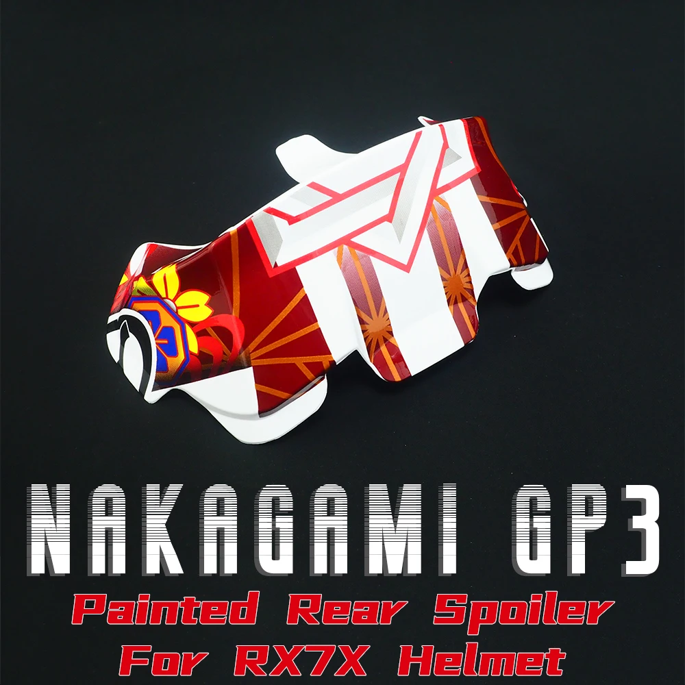 RX7X Painted Spoiler Helmet For RX7X/V/RC-GP Red/Fire Haga GP Painted Rear Wing Ducktail  Deflector Tail Wing Rear Trim