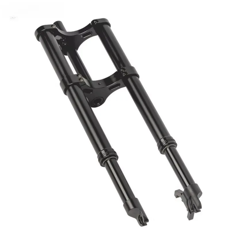 Electric bicycle double shoulder inverted fork spring shock-absorbing front fork 4.0 wide tire snowmobile fork