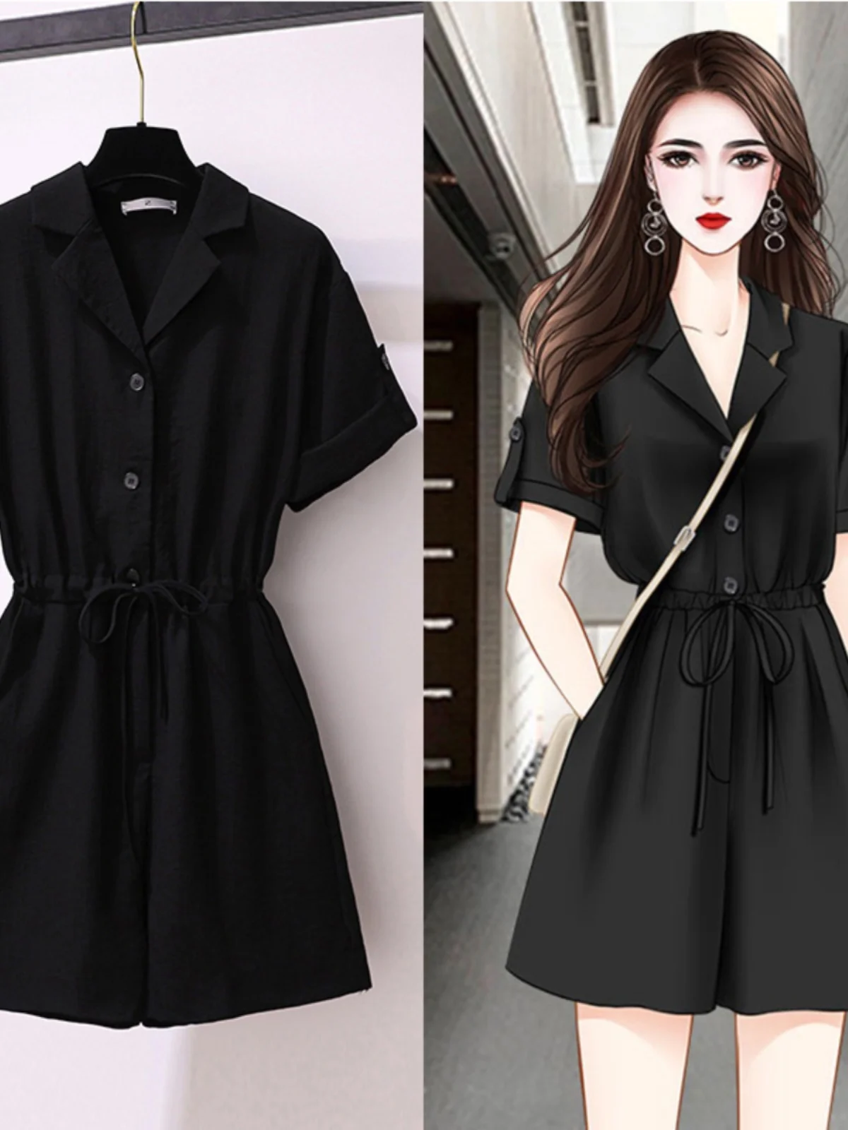 

Bla Piece Pants for Women Summer Thin Chiffon ort Sve Loose Slim Wide Leg Workwear Pants High Waist Wedding Dr
